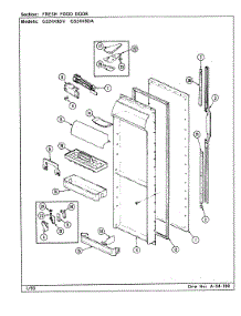 04 - Fresh Food Door parts for Maytag Refrigerator GS24X9DA / DR86A from AppliancePartsPros.com
