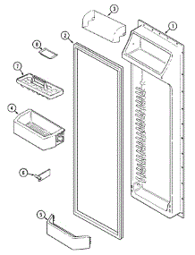06 - Fresh Food Inner Door parts for Admiral Refrigerator GS2517PXDW from AppliancePartsPros.com
