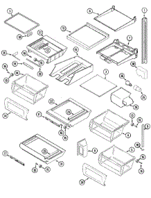 11 - Shelves & Accessories parts for Admiral Refrigerator GS2588EKFQ from AppliancePartsPros.com