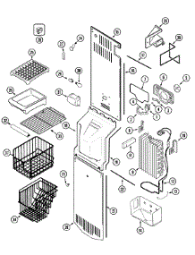 03 - Freezer Compartment (Bisque) parts for Admiral Refrigerator GS2588PKDQ from AppliancePartsPros.com