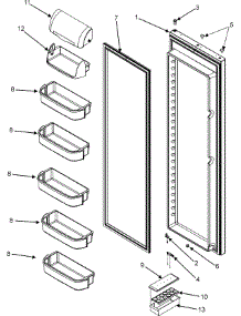 12 - Refrigerator Door parts for Admiral Refrigerator GS2624PEKW from AppliancePartsPros.com