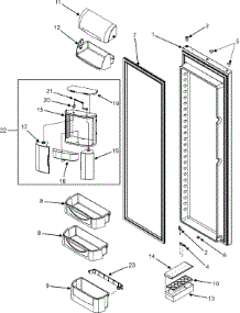15 - Refrigerator Door parts for Admiral Refrigerator GS2625GEKW from AppliancePartsPros.com