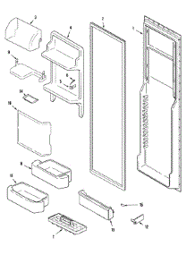 07 - Fresh Food Inner Door parts for Admiral Refrigerator GS2727EED1 from AppliancePartsPros.com