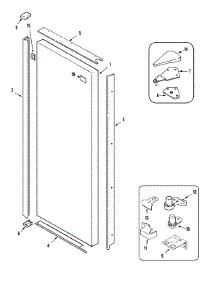 08 - Fresh Food Outer Door (Gs2727geh3) parts for Admiral Refrigerator GS2727GEH3 from AppliancePartsPros.com