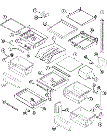 12 - Shelves & Accessories parts for Admiral Refrigerator GS2728EEDB from AppliancePartsPros.com