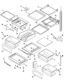 11 - Shelves & Accessories (Gs2728gehq) parts for Admiral Refrigerator GS2728GEHQ from AppliancePartsPros.com