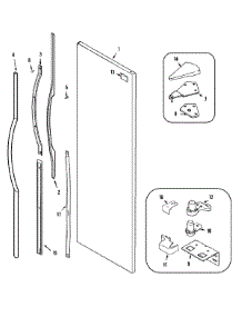 08 - Fresh Food Outer Door parts for Admiral Refrigerator GS2728GEHW from AppliancePartsPros.com