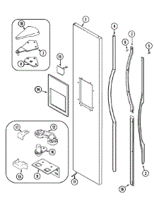 06 - Freezer Outer Door parts for Admiral Refrigerator GS2788EKDA from AppliancePartsPros.com