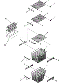09 - Freezer Shelves parts for Admiral Refrigerator GSB2654HEQ from AppliancePartsPros.com