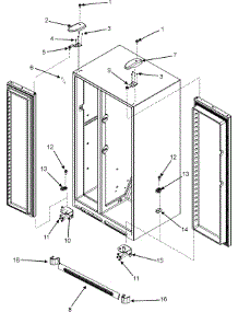 11 - Hinges parts for Admiral Refrigerator GSB2654HEQ from AppliancePartsPros.com