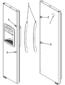 11 - Handles parts for Admiral Refrigerator GSD2615HEW from AppliancePartsPros.com