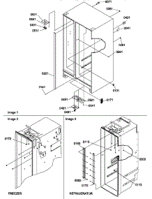 02 - Cabinet Parts parts for Amana Refrigerator GSGD21BW / P1193905W W from AppliancePartsPros.com
