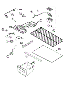 05 - Fresh Food Compartment parts for Admiral Refrigerator GT1511PXCW from AppliancePartsPros.com