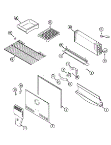 03 - Freezer Compartment parts for Admiral Refrigerator GT1522NDFW from AppliancePartsPros.com