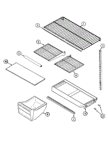 08 - Shelves & Accessories parts for Admiral Refrigerator GT1522NDFW from AppliancePartsPros.com