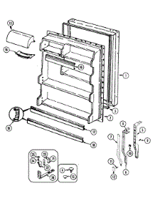 04 - Fresh Food Door parts for Admiral Refrigerator GT15A63A from AppliancePartsPros.com