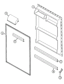 05 - Fresh Food Inner Door parts for Maytag Refrigerator GT15A6A from AppliancePartsPros.com