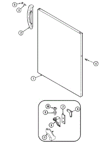 06 - Fresh Food Outer Door parts for Maytag Refrigerator GT15A6A from AppliancePartsPros.com