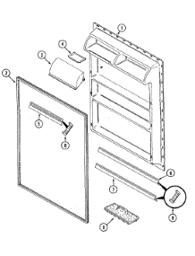 05 - Fresh Food Inner Door parts for Admiral Refrigerator GT15A6XA from AppliancePartsPros.com