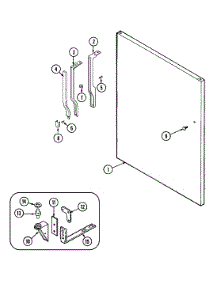 06 - Fresh Food Outer Door parts for Admiral Refrigerator GT15A6XV from AppliancePartsPros.com