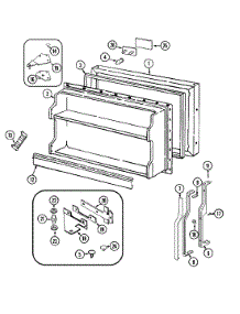 02 - Freezer Door parts for Admiral Refrigerator GT15A83V from AppliancePartsPros.com