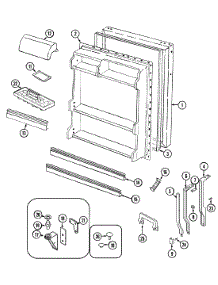 04 - Fresh Food Door parts for Admiral Refrigerator GT15A83V from AppliancePartsPros.com