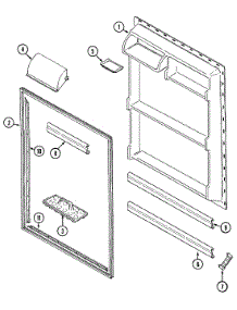 05 - Fresh Food Inner Door parts for Admiral Refrigerator GT15B2F3EV from AppliancePartsPros.com