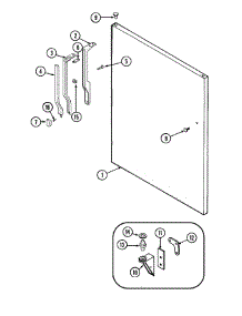 06 - Fresh Food Outer Door parts for Admiral Refrigerator GT15B4N3EV from AppliancePartsPros.com