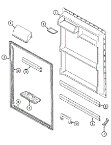 05 - Fresh Food Inner Door parts for Admiral Refrigerator GT15B6N3EA from AppliancePartsPros.com