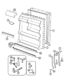 04 - Fresh Food Door parts for Admiral Refrigerator GT15B83A from AppliancePartsPros.com