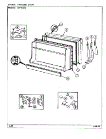 02 - Freezer Door parts for Admiral Refrigerator GT15X43 / DF02A from AppliancePartsPros.com