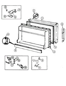 02 - Freezer Door parts for Admiral Refrigerator GT15X4XA / DF12A from AppliancePartsPros.com