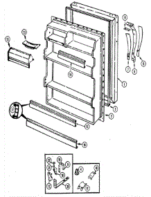 03 - Fresh Food Door parts for Admiral Refrigerator GT15X63V from AppliancePartsPros.com