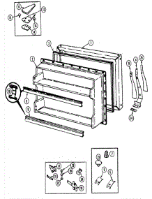 02 - Freezer Door parts for Maytag Refrigerator GT15X6A from AppliancePartsPros.com