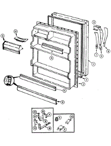 04 - Fresh Food Door parts for Maytag Refrigerator GT15X6V from AppliancePartsPros.com
