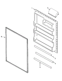 06 - Fresh Food Inner Door parts for Admiral Refrigerator GT1723NEHW from AppliancePartsPros.com