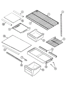 08 - Shelves & Accessories parts for Admiral Refrigerator GT1724NDEW from AppliancePartsPros.com