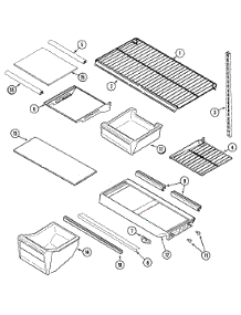 08 - Shelves & Accessories parts for Admiral Refrigerator GT1724NXCW from AppliancePartsPros.com