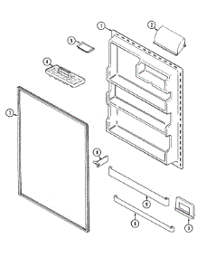 06 - Fresh Food Inner Door parts for Admiral Refrigerator GT1727PACW from AppliancePartsPros.com