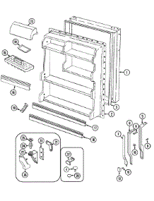 04 - Fresh Food Door parts for Admiral Refrigerator GT17A43V from AppliancePartsPros.com