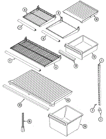 04 - Shelves & Accessories parts for Admiral Refrigerator GT17A6XV from AppliancePartsPros.com