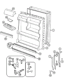 03 - Fresh Food Door parts for Admiral Refrigerator GT17A83V from AppliancePartsPros.com