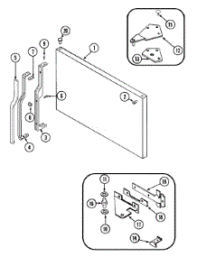 03 - Freezer Outer Door parts for Admiral Refrigerator GT17B2N3EA from AppliancePartsPros.com