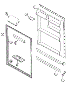 05 - Fresh Food Inner Door parts for Admiral Refrigerator GT17B2N3EA from AppliancePartsPros.com