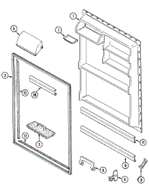 05 - Fresh Food Inner Door parts for Admiral Refrigerator GT17B6N3EA from AppliancePartsPros.com
