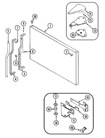 03 - Freezer Outer Door parts for Admiral Refrigerator GT17B6N3EV from AppliancePartsPros.com