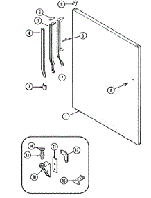 06 - Fresh Food Outer Door parts for Admiral Refrigerator GT17B7N3EV from AppliancePartsPros.com