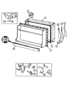 02 - Freezer Door parts for Admiral Refrigerator GT17X4XA from AppliancePartsPros.com