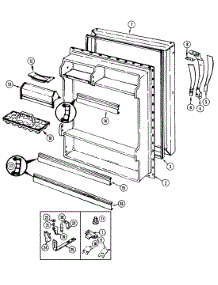 04 - Fresh Food Door parts for Admiral Refrigerator GT17X4XA from AppliancePartsPros.com