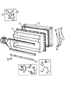 02 - Freezer Door parts for Maytag Refrigerator GT17X7A / DC28B from AppliancePartsPros.com